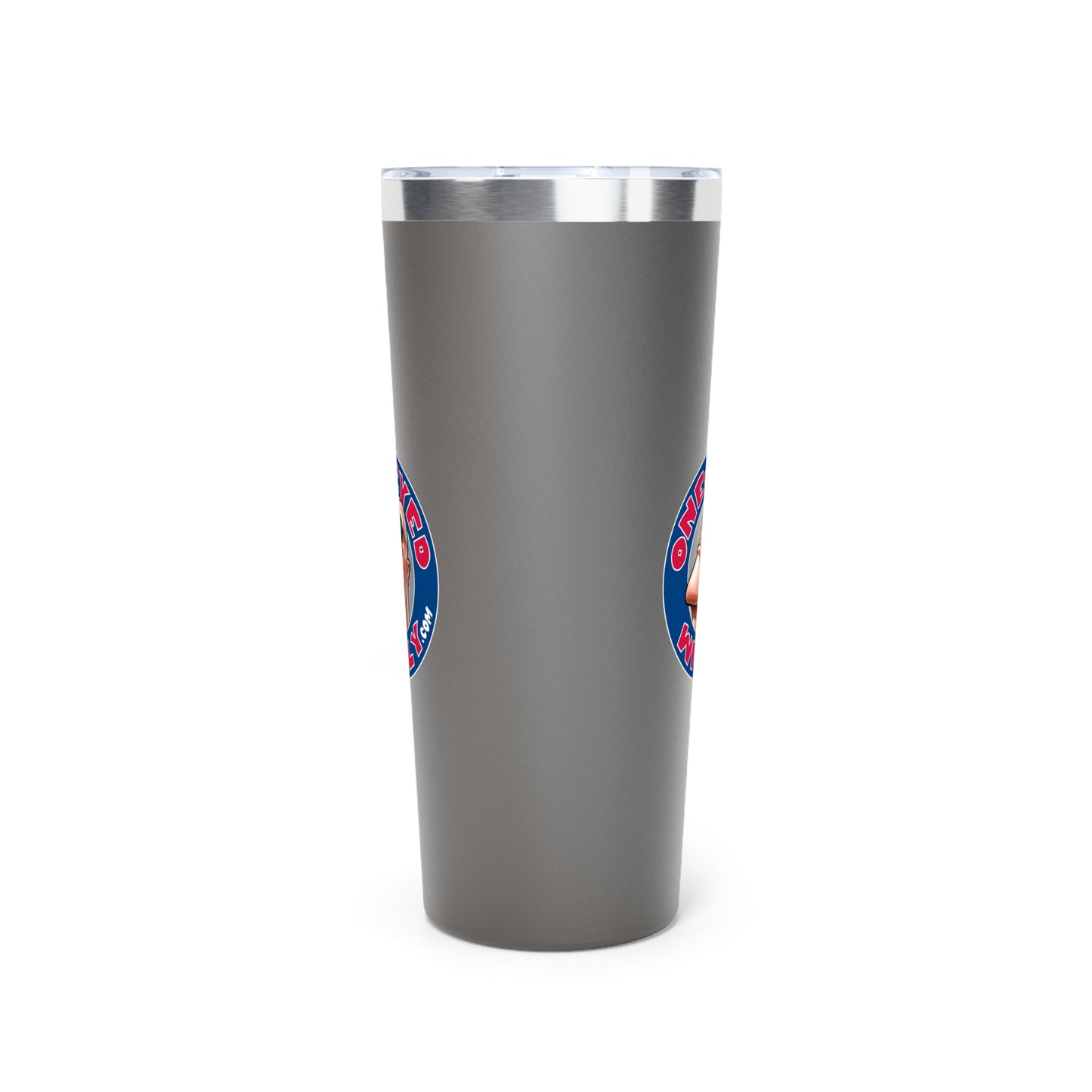 22oz Insulated Tumbler – Matte Black Travel Cup with Retro Space Patch Design