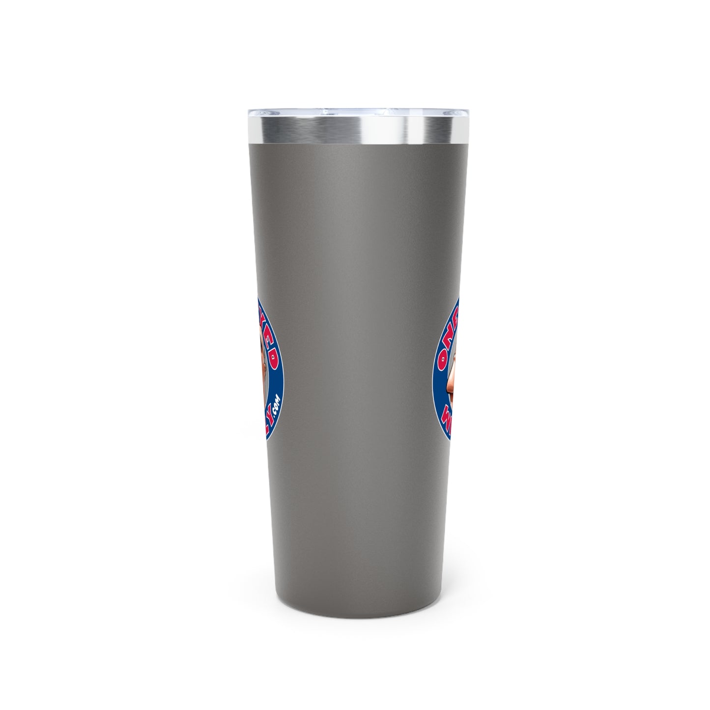 22oz Insulated Tumbler – Matte Black Travel Cup with Retro Space Patch Design