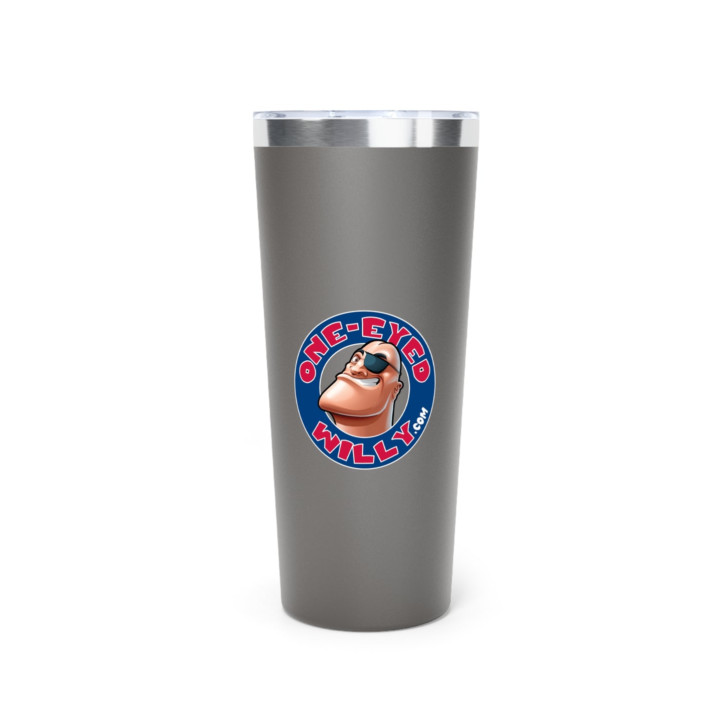 22oz Insulated Tumbler – Matte Black Travel Cup with Retro Space Patch Design