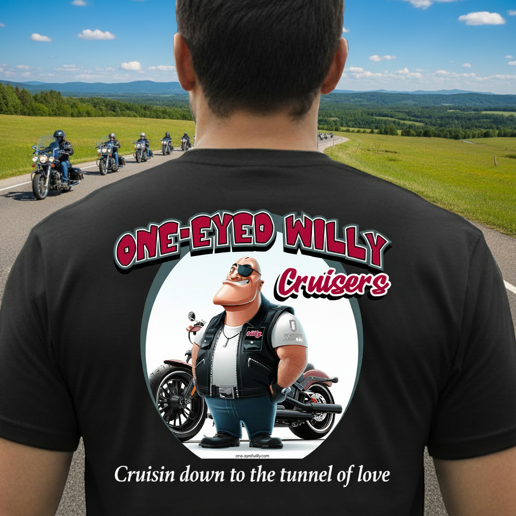 One-Eyed Willy Cruisers - Motorcycles Riding Into Distance